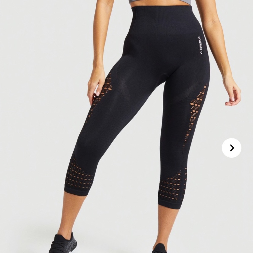 Gymshark Energy+ Seamless Cropped Leggings Black